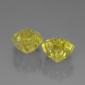 Pedras preciosas de quartzo amarelo natural de  ct, corte flor, transparente