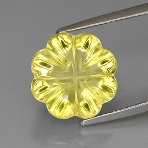 Quartzo amarelo natural 10,56ct, forma extravagante, transparente