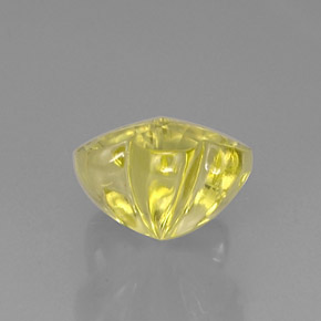 Quartzo amarelo natural 6,62ct, corte flor, transparente