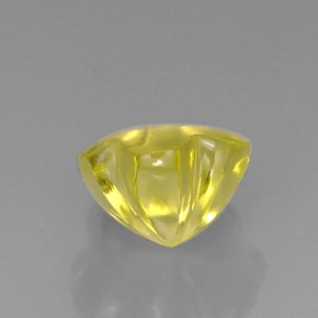 Quartzo amarelo natural 6,83ct, corte flor, transparente