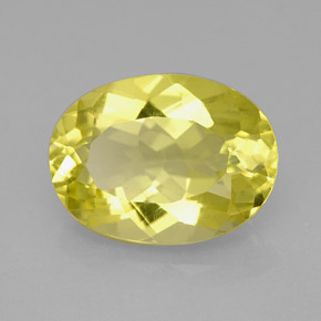 Quartzo Limão Natural 6.01ct, Corte Oval, VVS-VS
