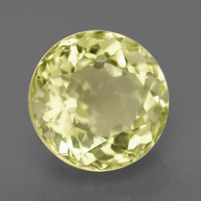 Quartzo amarelo natural 3,93ct, corte redondo, VS