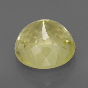Quartzo amarelo natural 3,93ct, corte redondo, VS