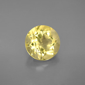 Quartzo amarelo natural 2,64ct, corte redondo, VS