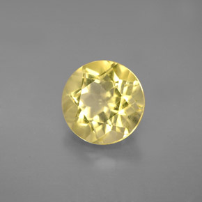 Quartzo amarelo natural 2,64ct, corte redondo, VS