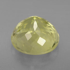 Quartzo amarelo natural 6,37ct, corte redondo, VS