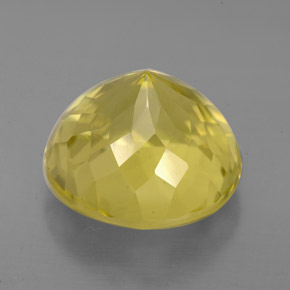 Quartzo amarelo natural 6,28ct, corte redondo, VS