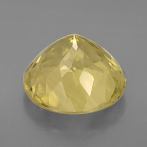 Quartzo amarelo natural 5,87ct, corte redondo, VS