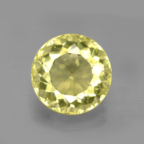 Quartzo Limão Natural 6.19ct, Corte Redondo, VS