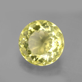 Quartzo Limão Natural 6.19ct, Corte Redondo, VS