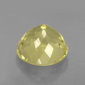 Quartzo amarelo natural 6,33ct, corte redondo, VS