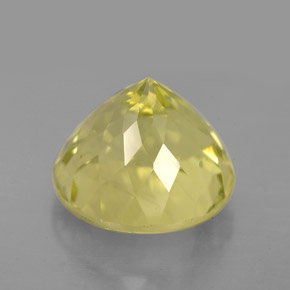 Quartzo amarelo natural 6,98ct, corte redondo, VS