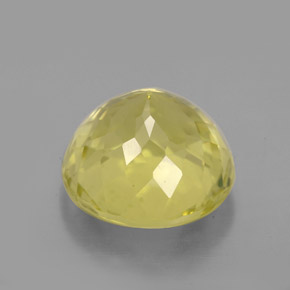 Quartzo amarelo natural 6,46ct, corte redondo, VVS-VS