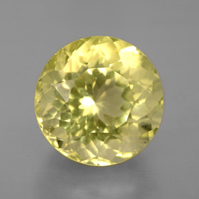 Quartzo amarelo natural 6,98ct, corte redondo, VVS-VS