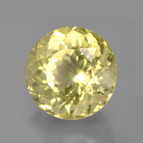 Quartzo amarelo natural 6,98ct, corte redondo, VVS-VS