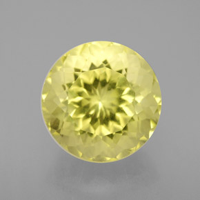 Quartzo amarelo natural 5,25ct, corte redondo, VS