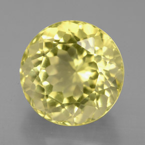 Quartzo amarelo natural 5,43ct, corte redondo, VVS-VS