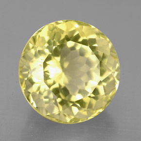 Quartzo amarelo natural 5,43ct, corte redondo, VVS-VS