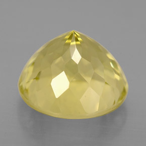 Quartzo amarelo natural 5,43ct, corte redondo, VVS-VS