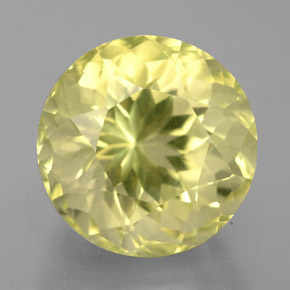 Quartzo Limão Natural 5.93ct, Corte Redondo, VS