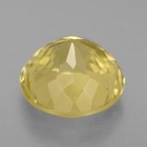 Quartzo amarelo natural 5,07ct, corte redondo, VS