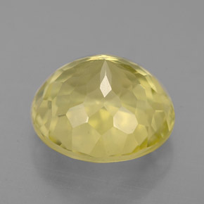 Quartzo amarelo natural 4,69ct, corte redondo, VS