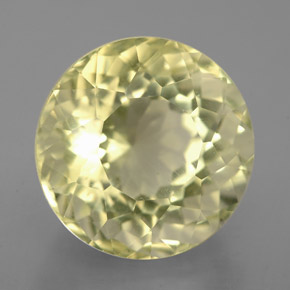Quartzo amarelo natural 5,55ct, corte redondo, VVS-VS