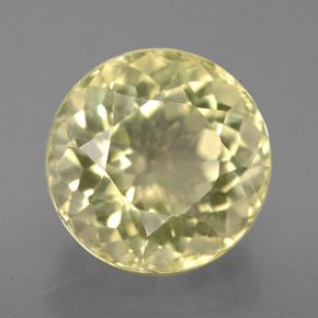 Quartzo amarelo natural 5,22ct, corte redondo, VVS