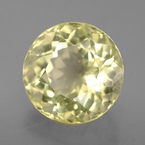 Quartzo amarelo natural 5,22ct, corte redondo, VVS