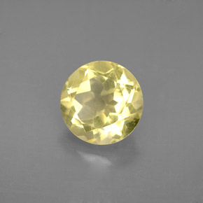 Quartzo amarelo natural 2,50ct, corte redondo, VVS