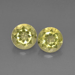 Pedras preciosas de quartzo amarelo natural de  ct, corte redondo, VVS-VS