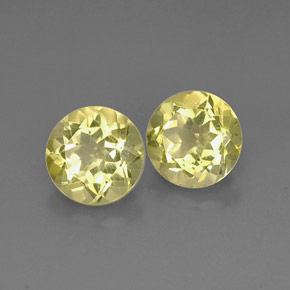 Pedras preciosas de quartzo amarelo natural de  ct, corte redondo, VVS-VS