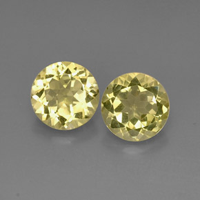 Pedras preciosas de quartzo amarelo natural de  ct, corte redondo, VVS-VS