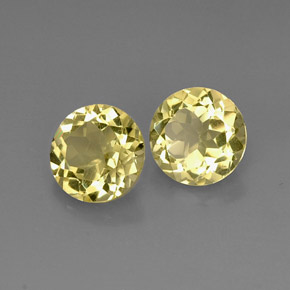 Pedras preciosas de quartzo amarelo natural de  ct, corte redondo, VVS-VS