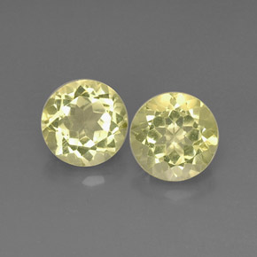 Pedras preciosas de quartzo amarelo natural de  ct, corte redondo, VVS-VS