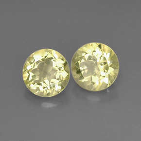 Pedras preciosas de quartzo amarelo natural de  ct, corte redondo, VVS-VS