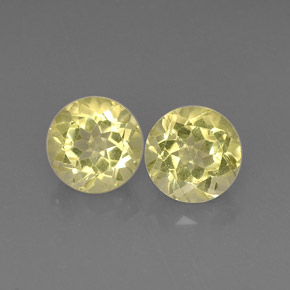 Pedras preciosas de quartzo amarelo natural de  ct, corte redondo, VVS-VS