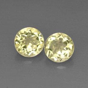 Pedras preciosas de quartzo amarelo natural de  ct, corte redondo, VVS-VS