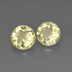 Pedras preciosas de quartzo amarelo natural de  ct, corte redondo, VVS-VS