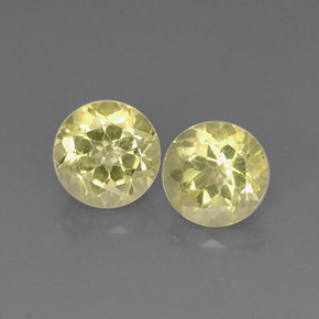 Pedras preciosas de quartzo amarelo natural de  ct, corte redondo, VVS-VS