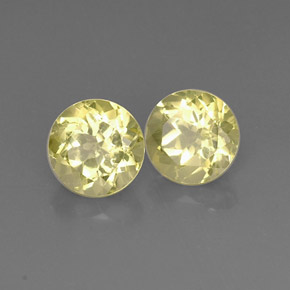 Pedras preciosas de quartzo amarelo natural de  ct, corte redondo, VVS-VS