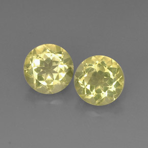 Pedras preciosas de quartzo amarelo natural de  ct, corte redondo, VVS-VS