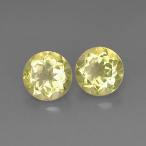 Pedras preciosas de quartzo amarelo natural de  ct, corte redondo, VVS-VS