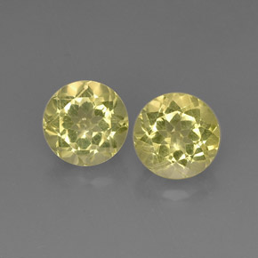 Pedras preciosas de quartzo amarelo natural de  ct, corte redondo, VVS-VS