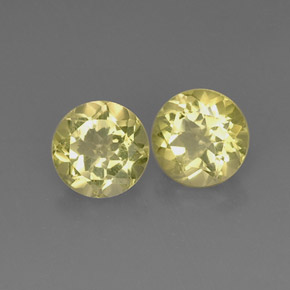 Pedras preciosas de quartzo amarelo natural de  ct, corte redondo, VVS-VS