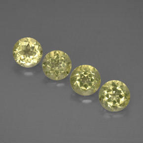 Pedras preciosas de quartzo amarelo natural de  ct, corte redondo, VVS-VS