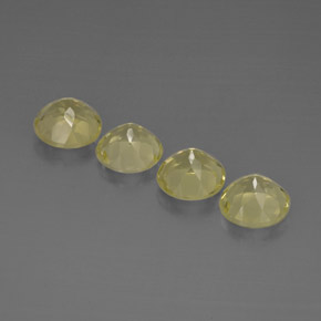Pedras preciosas de quartzo amarelo natural de  ct, corte redondo, VVS-VS