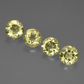 Pedras preciosas de quartzo amarelo natural de  ct, corte redondo, VVS-VS