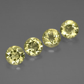 Pedras preciosas de quartzo amarelo natural de  ct, corte redondo, VVS-VS