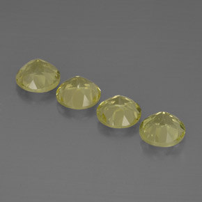 Pedras preciosas de quartzo amarelo natural de  ct, corte redondo, VVS-VS